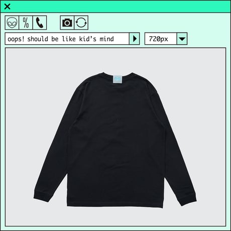 %psh Hyena long sleeve tee　/　OPS-2402 BLACK