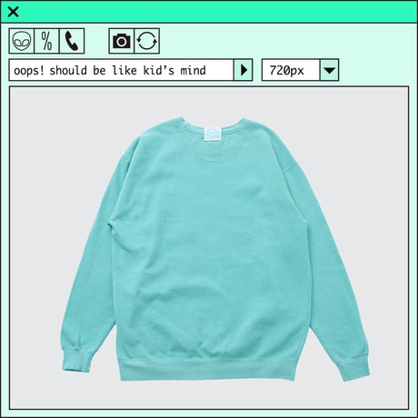 ％psh SPAM® Brand sweat　/　SPA-OPS2401 SEA FOAM