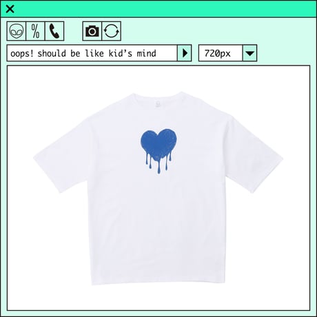 %psh retro crayon art Tee　/　OPS-2206 NAVY