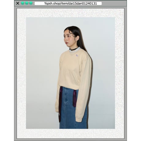 %psh Hyena long sleeve tee　/　OPS-2402 BLACK