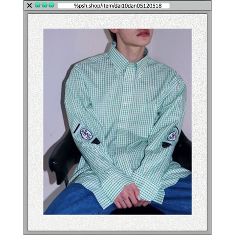 %psh crayon long sleeve shirt　/　OPS-2301 BEIGE PURPLE