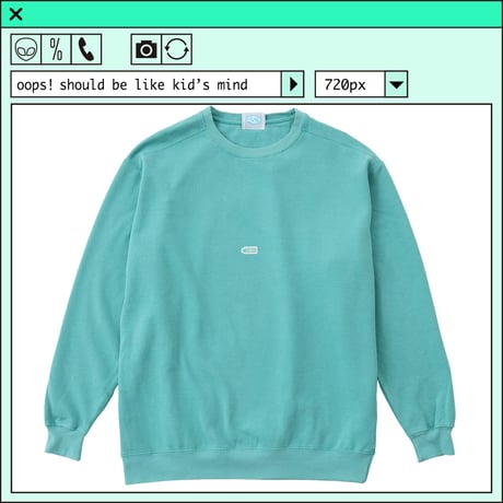 %psh crayon patch sweat　/　OPS-WA003 SEA FOAM