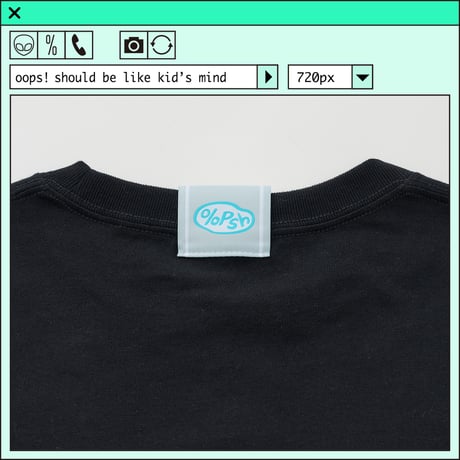 %psh Hyena long sleeve tee　/　OPS-2402 BLACK
