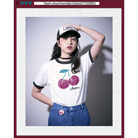 %psh cherry ringer tee　/　OPS-2501 BURGUNDY