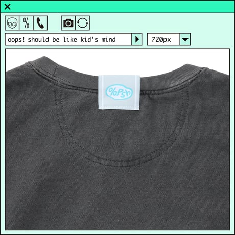 %psh crayon patch sweat　/　OPS-WA003 BLACK