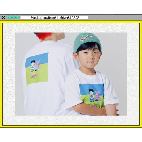 %psh wanikun kids tee  (ジミー大西【POPOUT】コラボ)　/　JO-OPS2203 WHITE