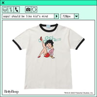 %psh Betty Boop™ ringer tee / BEB-OPS2301 MINT