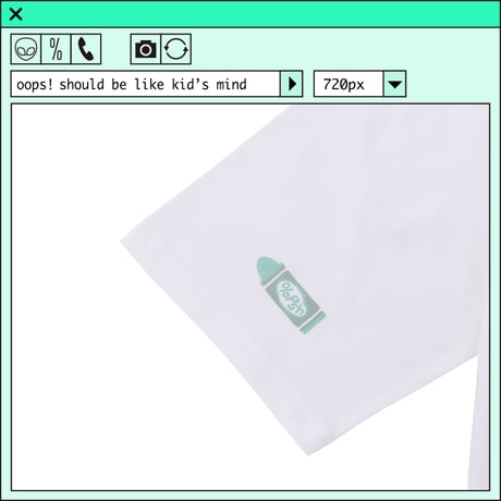 %psh retro crayon art Tee　/　OPS-2206 MINT