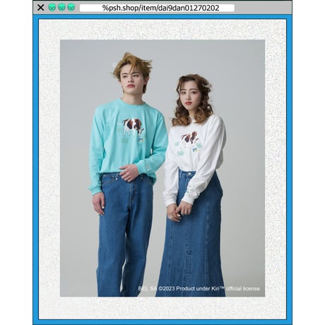 %psh Kiri™ long sleeve tee　/　KIR-OPS2301 PASTEL EMERALD