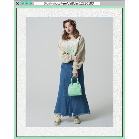 %psh HeM crew neck sweat(裏起毛)　/　HM-OPS2202 STONE BLUE