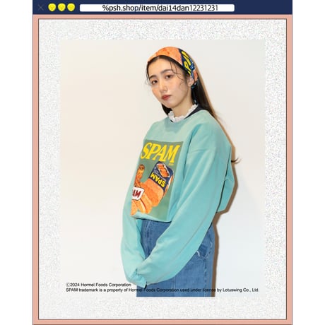 ％psh SPAM® Brand bandana　/　SPA-OPS2404 NAVY