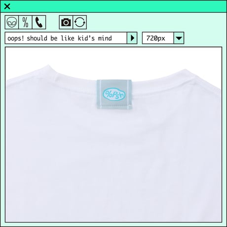 %psh crayon patch tee　/　OPS-WA001 WHITE