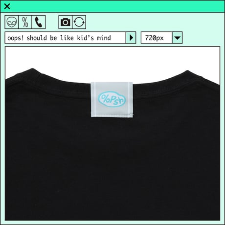 %psh crayon patch tee　/　OPS-WA001 BLACK