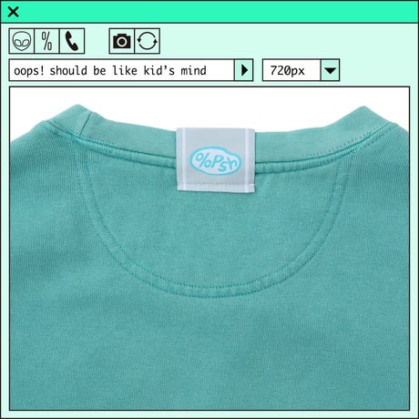 %psh crayon patch sweat　/　OPS-WA003 SEA FOAM