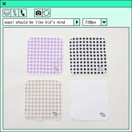 %psh Hyena face towel　/　OPS-2405 BLACK
