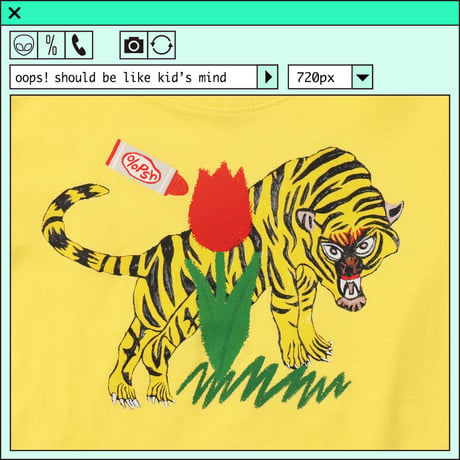 %psh nyantaro kids tee (ジミー大西【POPOUT】コラボ)　/　JO-OPS2204 YELLOW