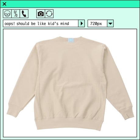 %psh HeM crew neck sweat(裏起毛)　/　HM-OPS2202 SAND BEIGE