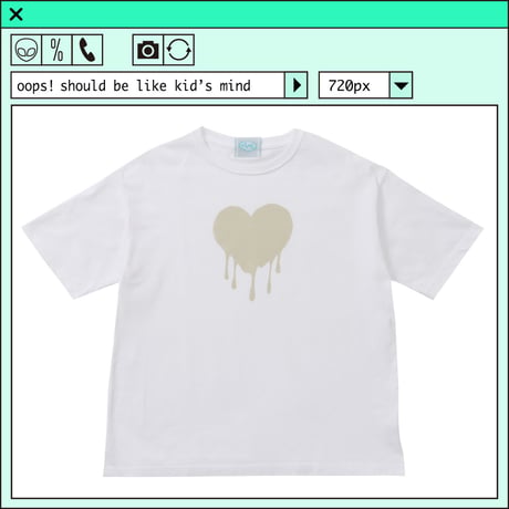 %psh retro crayon art tee　/　OPS-2303 BEIGE