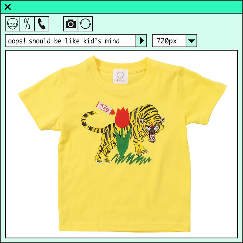 psh nyantaro kids tee (ジミー大西【POPOUT】コラボ) / JO-