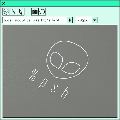 %psh symbol logo mirror　/　OPS-2204 BLACK