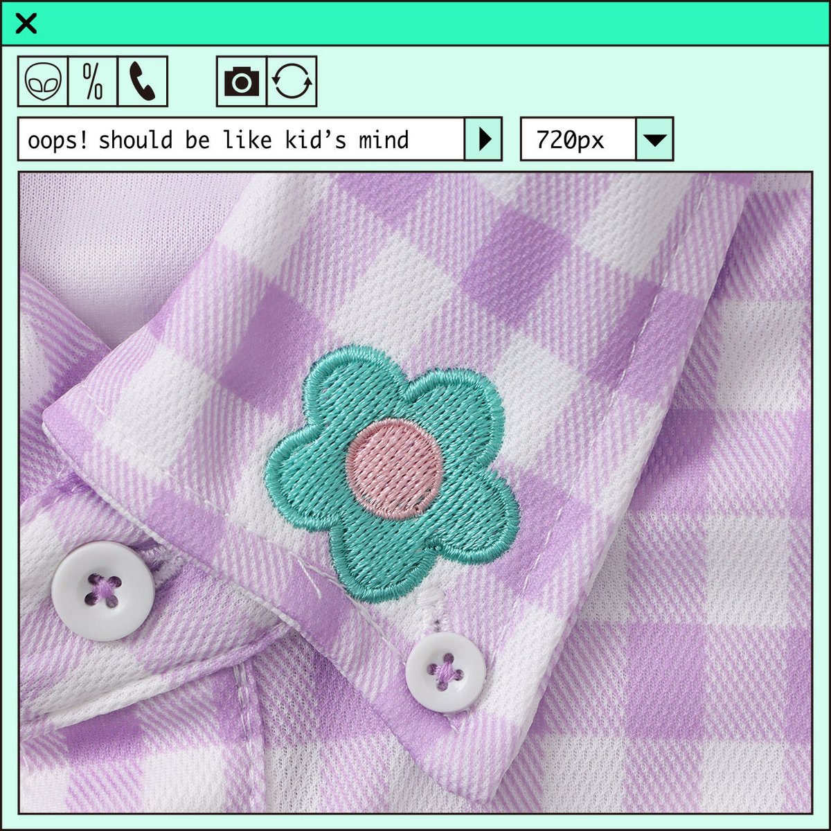 psh retro flower polo shirt OPS 2302 LAVENDE