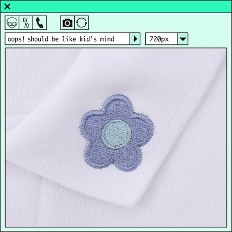 %psh retro flower polo Shirt　/　OPS-2207 WHITE