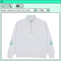 %psh crayon half zip sweat 　/　OPS-2308 ASH