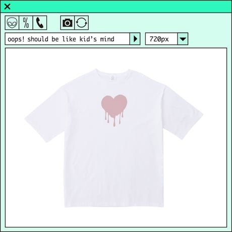 %psh retro crayon art Tee　/　OPS-2206 PINK