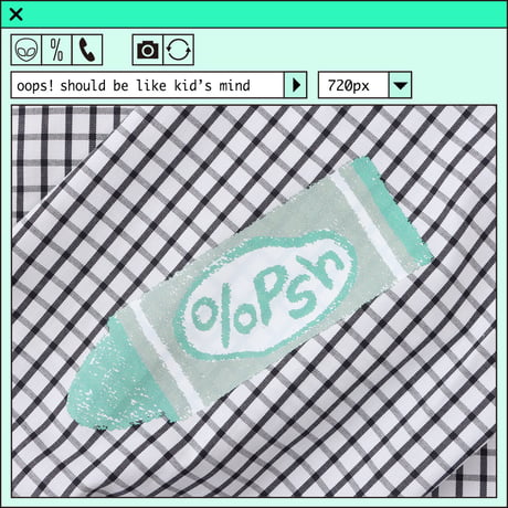%psh crayon long sleeve shirt　/　OPS-2301 MINT BLACK