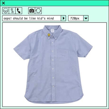 %psh smiley shirt　/　SF-OPS2203 BLUE