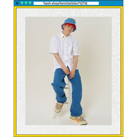 %psh smiley shirt　/　SF-OPS2203 WHITE