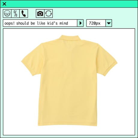 %psh retro flower polo Shirt　/　OPS-2207 YELLOW