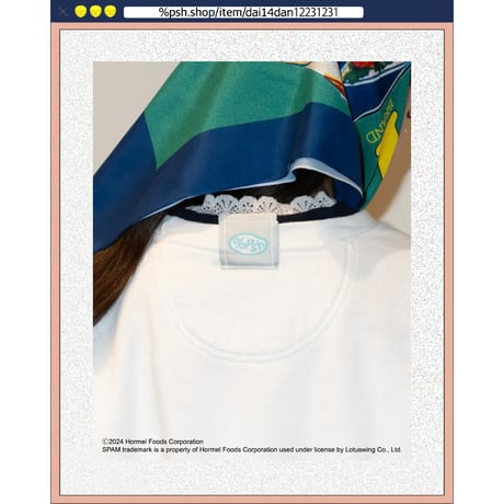 ％psh SPAM® Brand sweat　/　SPA-OPS2401 BLUE JEAN
