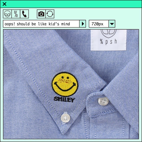 %psh smiley shirt　/　SF-OPS2203 BLUE