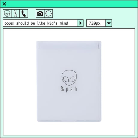 %psh symbol logo mirror　/　OPS-2204 WHITE