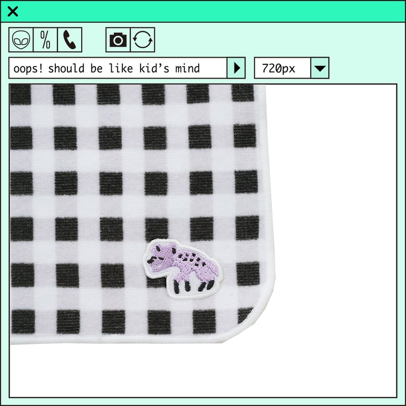 psh Hyena face towel / OPS-2405 BLACK | ％psh(ウ