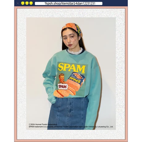 ％psh SPAM® Brand sweat　/　SPA-OPS2401 CRIMSON