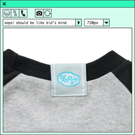 ％psh Orion Beer raglan tee　/　OR-OPS2402 MOTTLED GRAY×BLACK