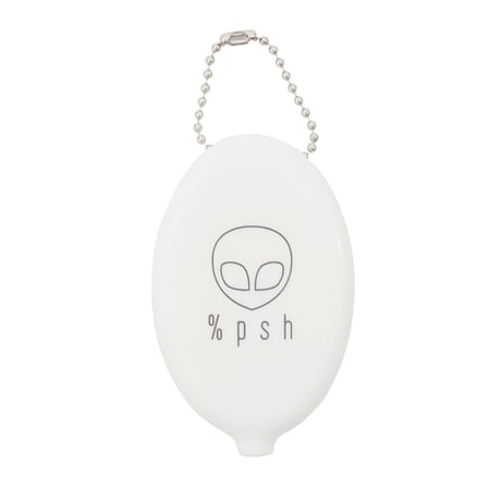 %psh symbol logo rubber coin case / OPS-2112 WHT