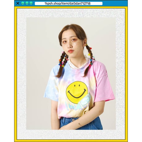 %psh smiley tie dye tee　/　SF-OPS2202 ONE COLOR
