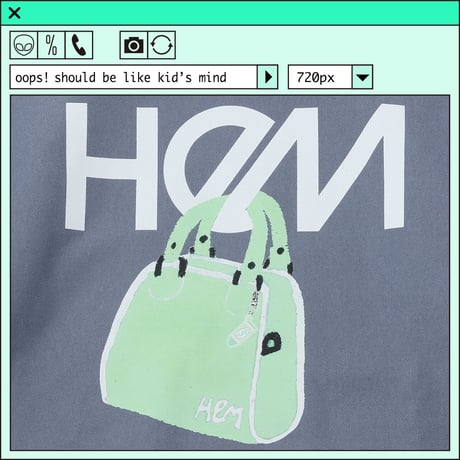 %psh HeM crew neck sweat(裏起毛)　/　HM-OPS2202 STONE BLUE