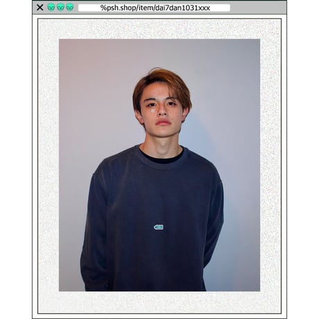 %psh crayon patch sweat　/　OPS-WA003 SEA FOAM