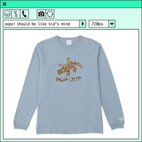 %psh WANIKUN long sleeve tee (ジミー大西【POPOUT】コラボ) 　/　JO-OPS2201 ACID BLUE
