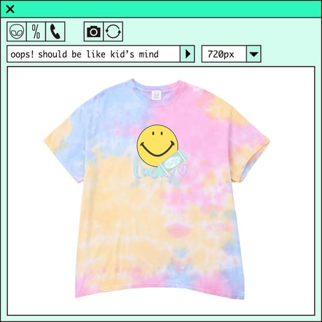 %psh smiley tie dye tee　/　SF-OPS2202 ONE COLOR