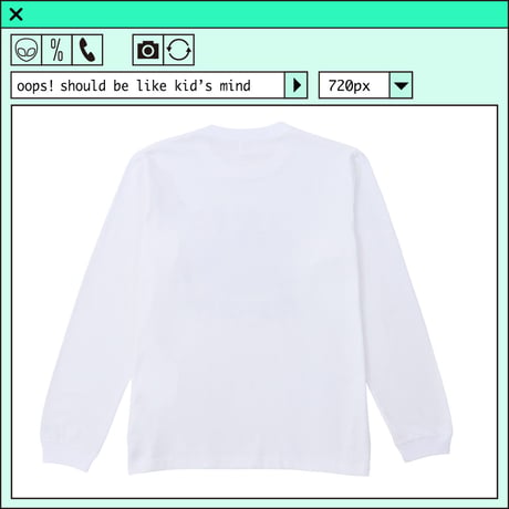 %psh 2012 collage long sleeve tee  (ジミー大西【POPOUT】コラボ)　/　JO-OPS2205 WHITE
