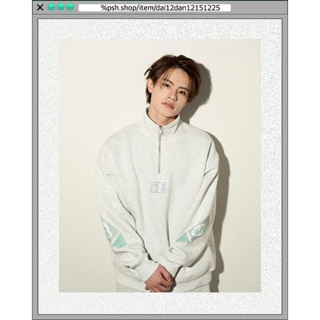 %psh crayon half zip sweat 　/　OPS-2308 ASH