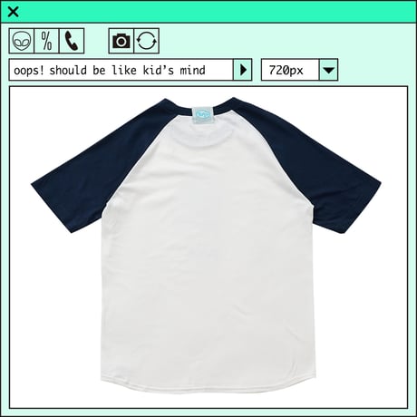％psh Orion Beer raglan tee　/　OR-OPS2402 WHITE×NAVY
