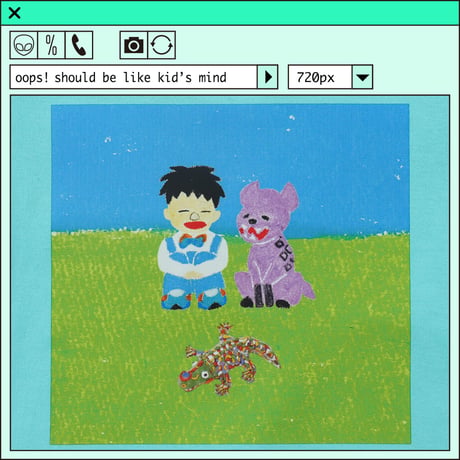 %psh wanikun kids tee  (ジミー大西【POPOUT】コラボ)　/　JO-OPS2203 MINT