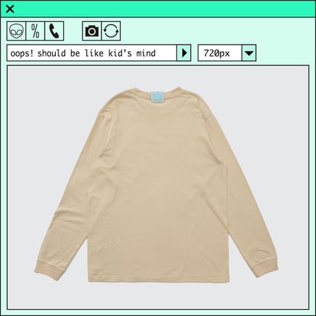 %psh Hyena long sleeve tee　/　OPS-2402 BEIGE