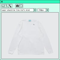 %psh Hyena long sleeve tee　/　OPS-2402 WHITE